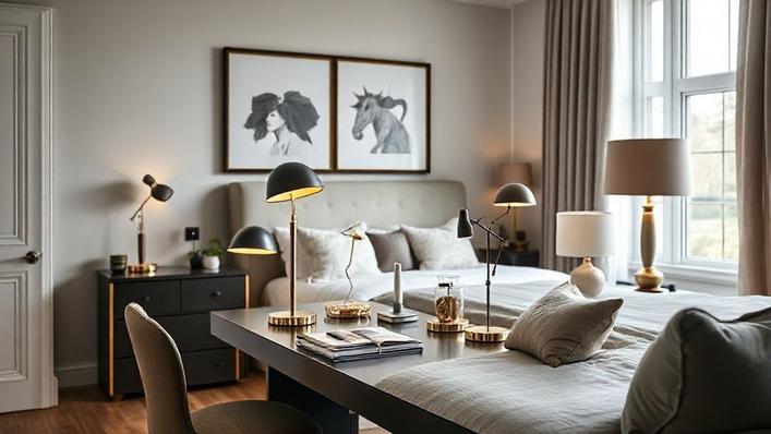 10 melhores luminárias de mesa para quarto: com estilo